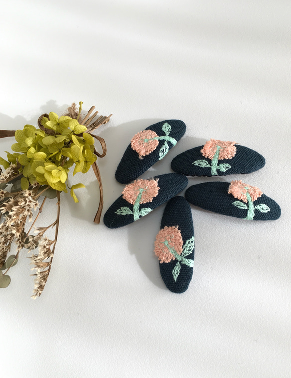 商談中 ⑥98ミナペルホネン ハンドメイド パッチンピン ヘア
