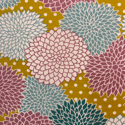 菊と水玉模様が素敵な和風ファブリックパネル 4枚目の画像