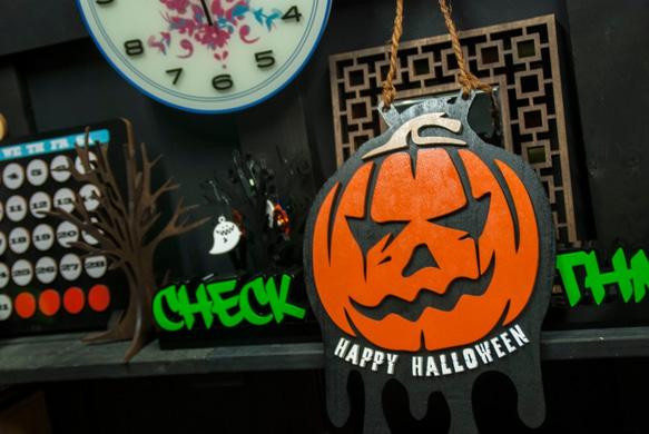 かぼちゃのハロウィンウェルカムボード 4枚目の画像