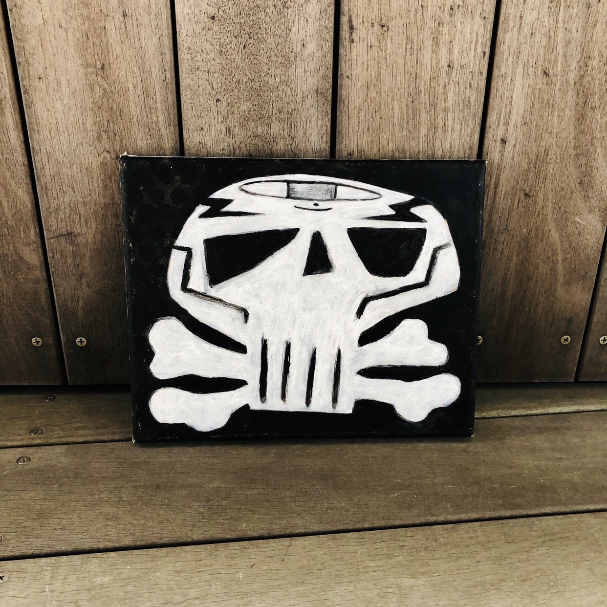 152 ☆SALE Untitled (skull with the eye/ BK X WT ) 10,000円