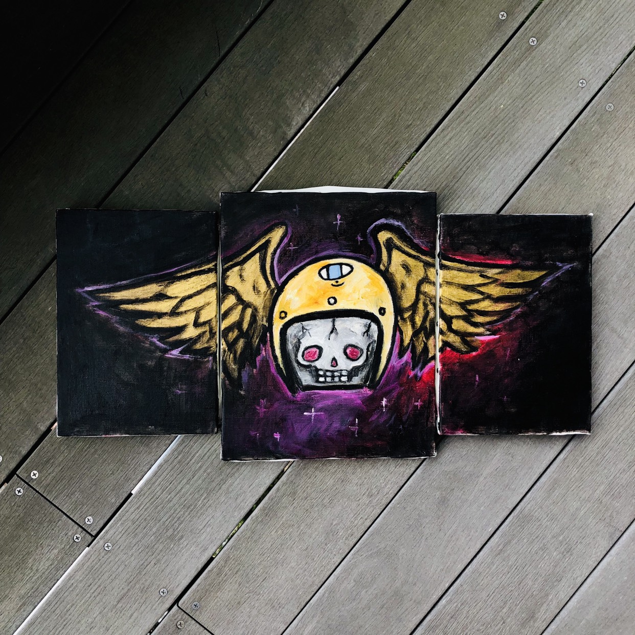 153 ☆SALE Untitled ( skull with the helmet with wings )