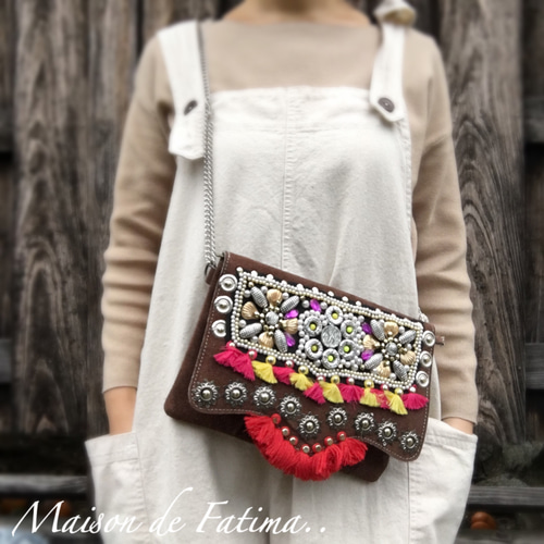 新品】ショルダーバッグスエードモロッコ