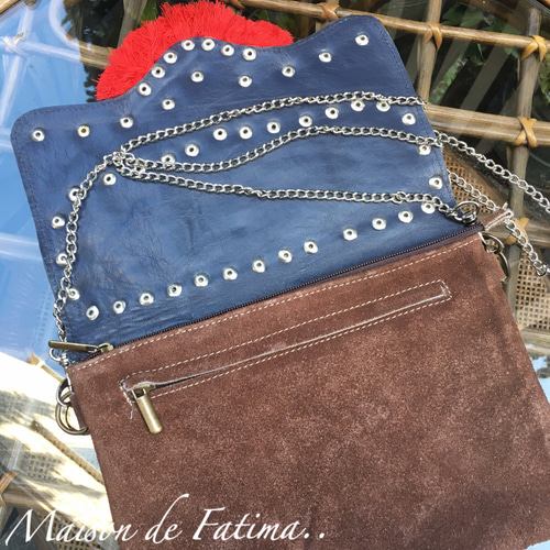 【新品】ショルダーバッグ　スエード　モロッコ 新品】ショルダーバッグ スエード モロッコ