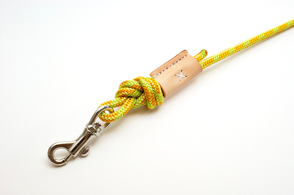 climbing cord dog leash [green x yellow x orange] 4枚目の画像