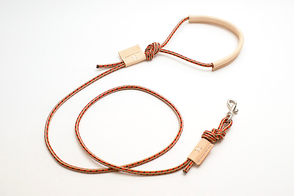 climbing cord dog leash [red x beige] 1枚目の画像