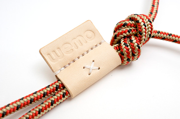 climbing cord dog leash [red x beige] 2枚目の画像