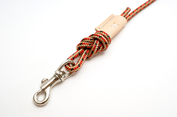climbing cord dog leash [red x beige] 4枚目の画像