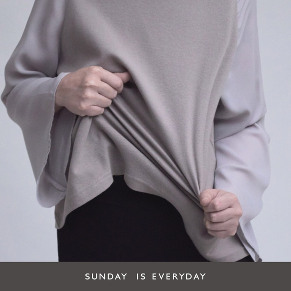 Sunday is Everyday 雪紡荷葉袖針織上衣 第4張的照片