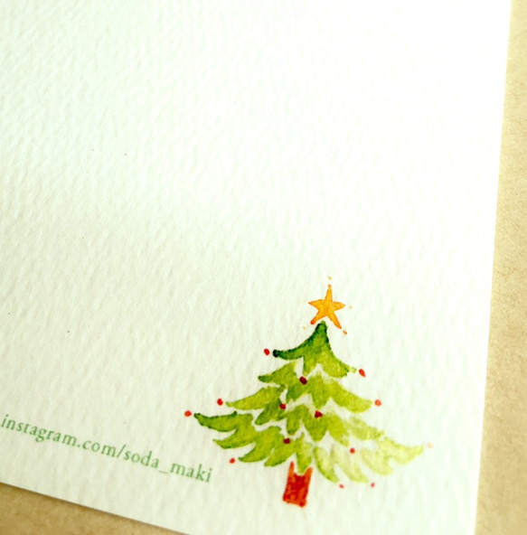 クリスマスのポストカード 3枚セット（【No.023】joeとリスくんたちのクリスマス） 6枚目の画像