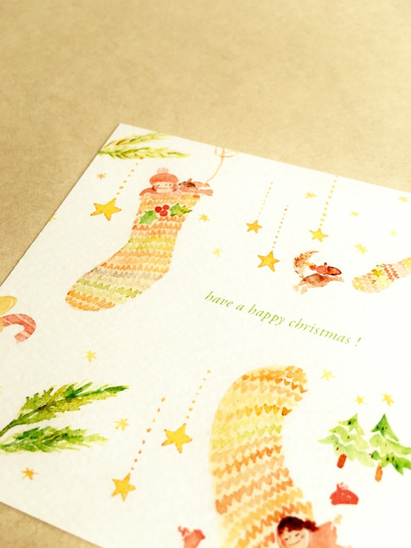 クリスマスのポストカード 3枚セット（【No.023】joeとリスくんたちのクリスマス） 7枚目の画像