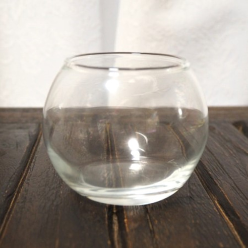 キャンドル用ガラス容器 バブルボールMサイズ / ジェル キャンドル