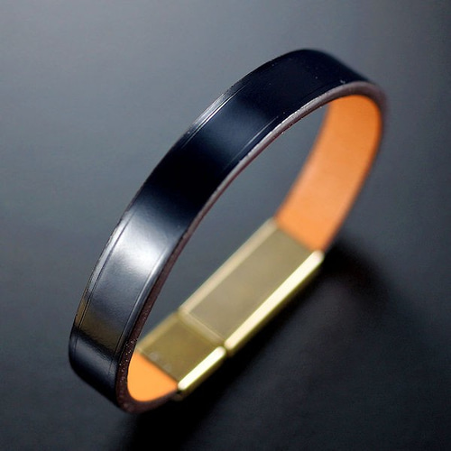 コードバン レザーブレスレット ネイビー ブレスレット ラナ クラフト