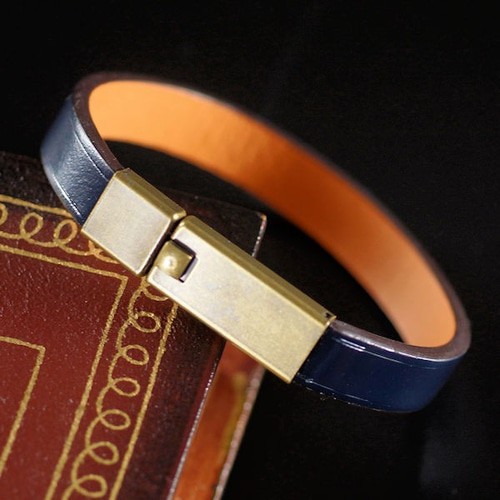 コードバン レザーブレスレット ネイビー ブレスレット ラナ クラフト