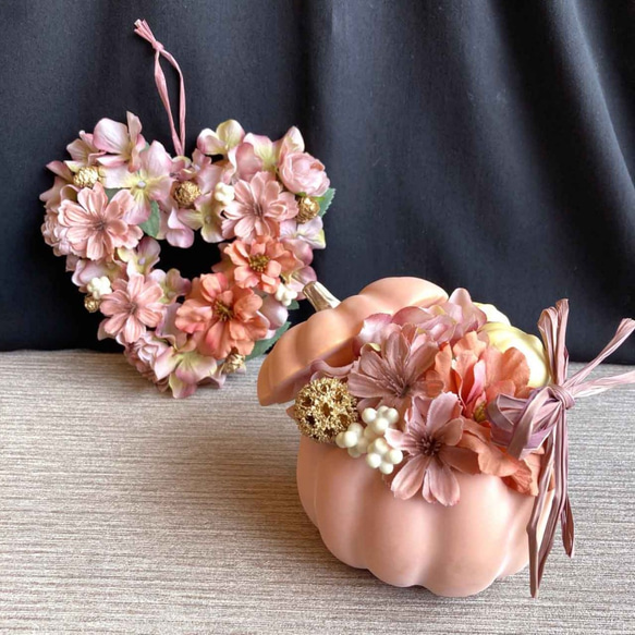 Creema限定・秋の福袋【レディ♡ハロウィン】arrangement♡Wreath♡pumpkin ５点セット 5枚目の画像