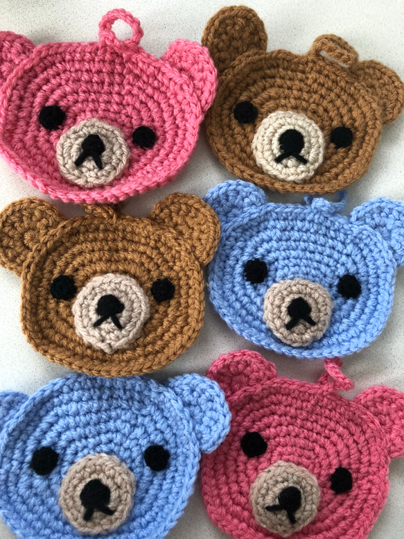 3枚セット☆くまちゃんのアクリルたわし その他キッチン小物 Pieni  