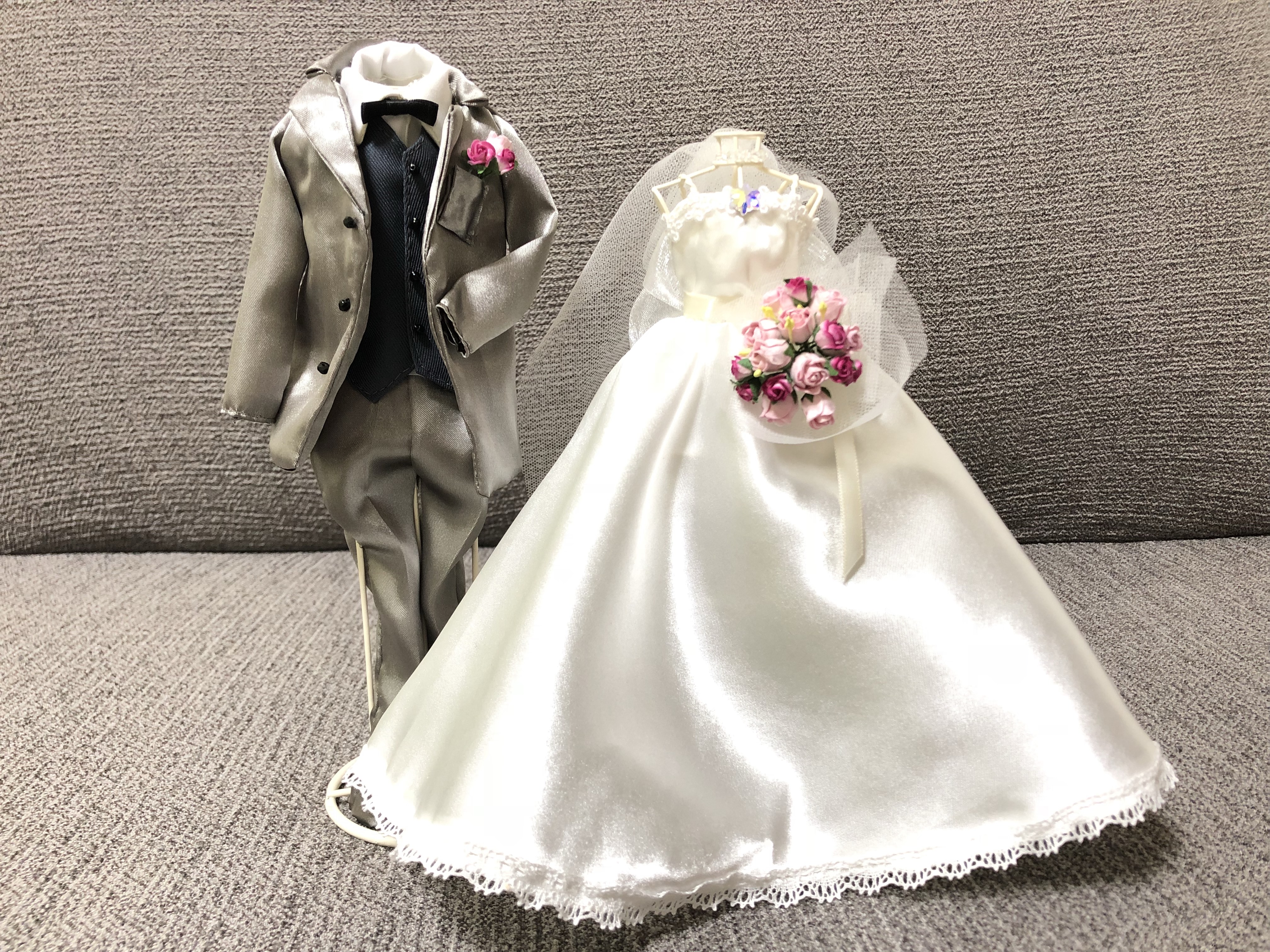ミニチュア ウェディングドレス トルソー付き ウエルカム