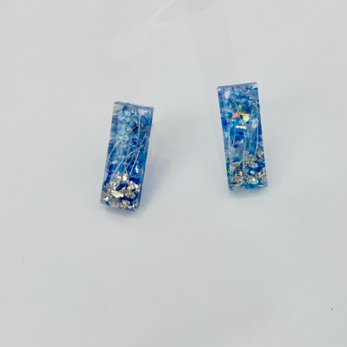 【新品未使用品】4°C 青色カラーストーン スタッドピアス plusnao_acc-95330