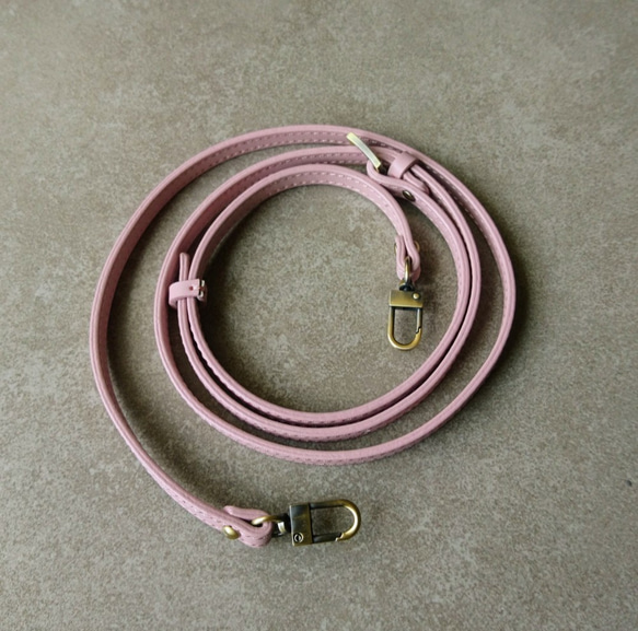 ピンクとグリーンのミニデュアルユース2way小型サドルバッグ 4枚目の画像