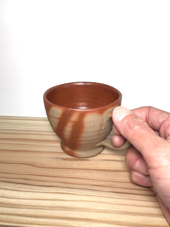 【Creema限定】たっぷりと入る備前焼のコーヒーマグカップ【藤見窯】 5枚目の画像