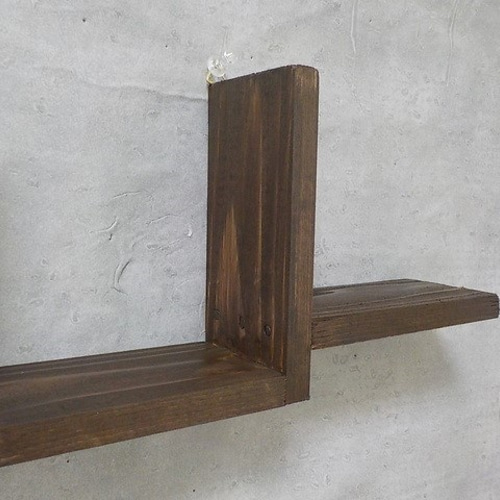 変形段違い 壁飾り棚 （Z6） 壁掛けラック・ウォールシェルフ IVY