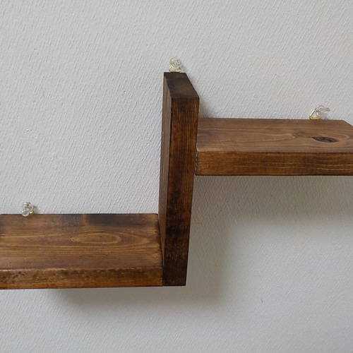 段違い棚／カフェ／飾り棚／アンティーク／（L11） 棚・シェルフ