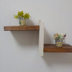 カフェ／壁掛け飾り棚／アンティーク／（L8） 棚・シェルフ・ラック