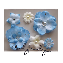 ネイビー＊M80＊ribbon flower＊マタニティフォトシール＊リボン