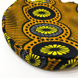一点物⭐️さし色アイテム✨人気のアフリカ布（カンガ）を使用‼️大容量＆超軽量❗️「オレンジと黄色の３wayバッグ」 7枚目の画像