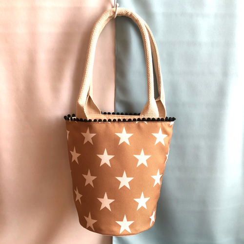 丸底寸胴トートバッグ「星に願いを⭐️Part①S」 トートバッグ THE 
