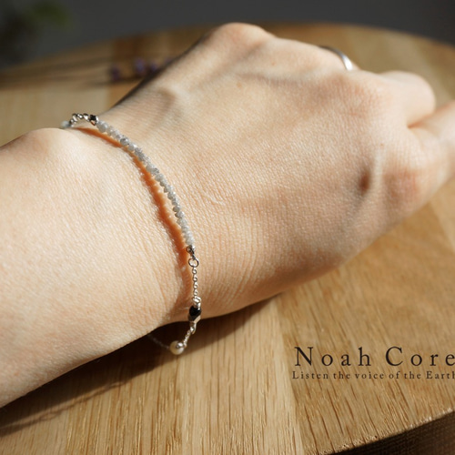 グレーダイヤモンドのブレスレット_silver925 ブレスレット NoahCore 