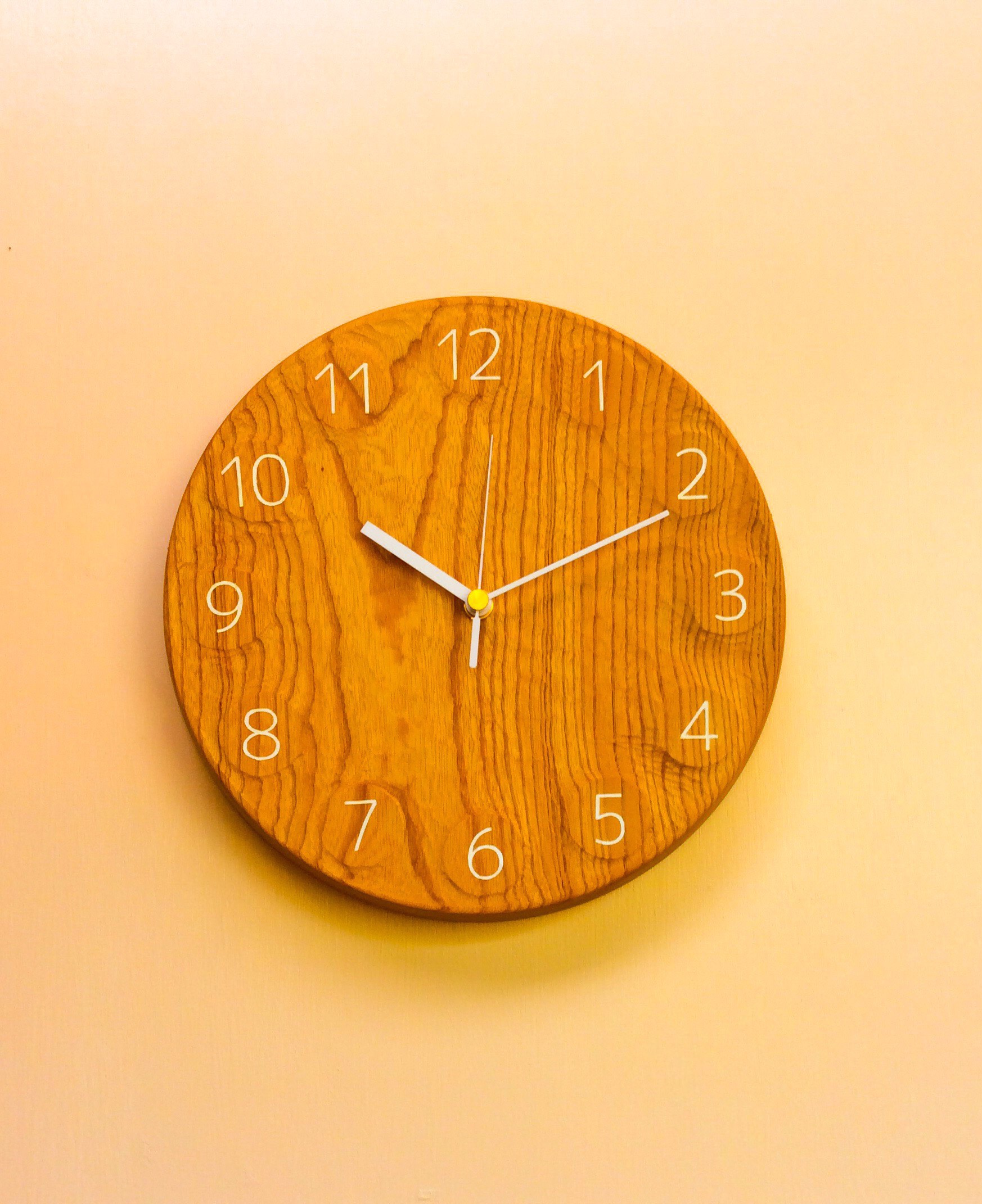 【受注製作品】wall clock ケヤキ 一枚板