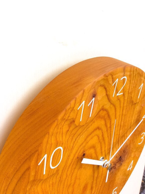 【受注製作品】wall clock ケヤキ 一枚板 2枚目の画像