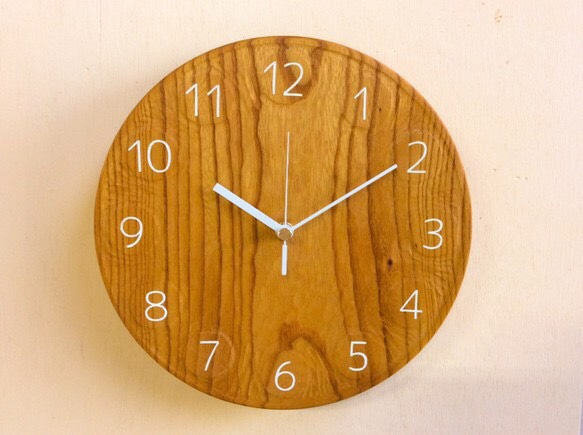 【受注製作品】wall clock ケヤキ 一枚板 4枚目の画像