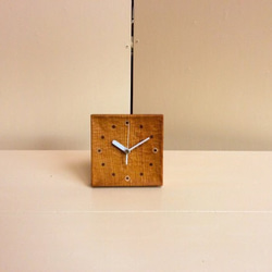 【受注製作品】table clock ケヤキ 1枚目の画像