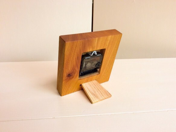 【受注製作品】table clock ケヤキ 4枚目の画像