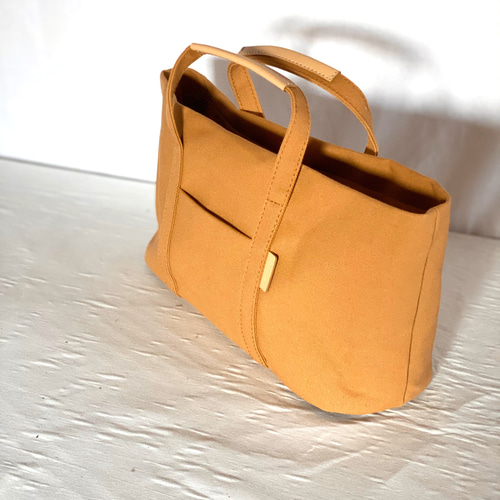 8号帆布 横長トートバッグMサイズ キャメル トートバッグ 329 通販