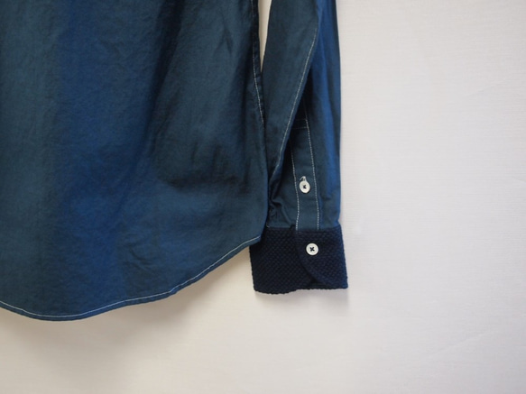＜ツムギラボ＞サンプル販売 備後節織×知多木綿 ボタンダウンシャツ 5枚目の画像