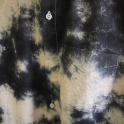 ＜ツムギラボ＞サンプル販売 オーガニックコットンオックスフォード 名古屋黒紋付染 ボタンダウンシャツ ベージュ 3枚目の画像