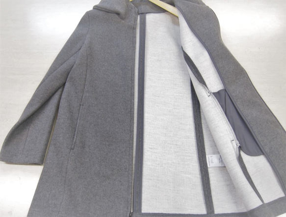 -W/RE- 002 雙拉鍊連帽雙領羊毛混紡大衣，製造成本 + 10% 第5張的照片