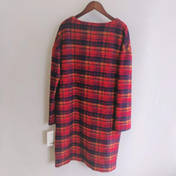 -J / RE- 004羊毛x聚酯格子日式連衣裙，製造成本+ 10％ 第2張的照片