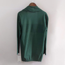 -J / RE- 005丙烯酸尼龍材料深綠色的日本披肩色針織開衫，製造成本+ 10％ 第2張的照片
