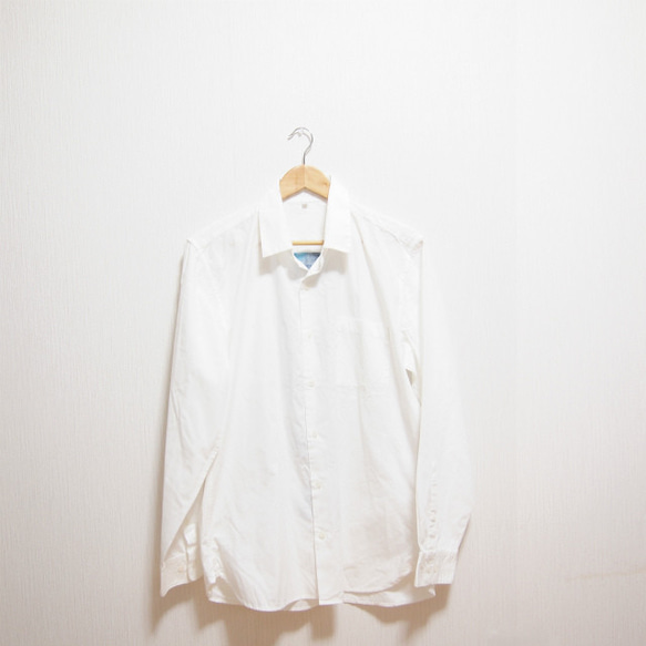 <Mサイズ> 伝統工芸職人による染め オーバーサイズシャツ　スクエアハンドプリーツプリンティング　by ツムギラボ 3枚目の画像