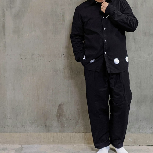 OSOCU>知多木綿×名古屋黒紋付染 バルーンパンツ キュロット OSOCU>知多木綿×名古屋黒紋付染 バルーンパンツ キュロット