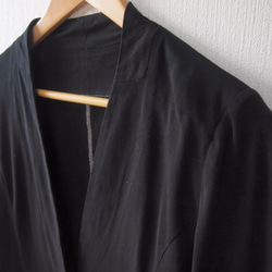 <女性L尺寸> 黑染 100%日本製無色針織背心 第2張的照片