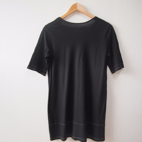<女性M-L尺寸>黑染 100%棉質日本製上衣 第4張的照片