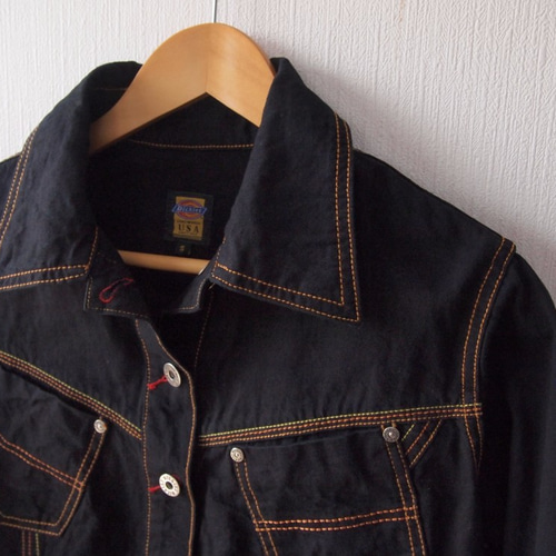 50%OFF<レディース>~染(sen)~ 黒染め デニムジャケット Gジャン 黒染め