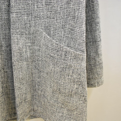 <30％OFF>尾州生地で作った日本製ショールカラーコート ユニセックス Bishu wool nylon coat 3枚目の画像