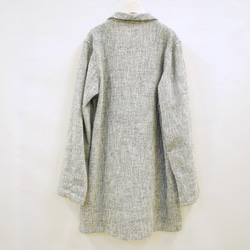 <30％OFF>尾州生地で作った日本製ショールカラーコート ユニセックス Bishu wool nylon coat 4枚目の画像