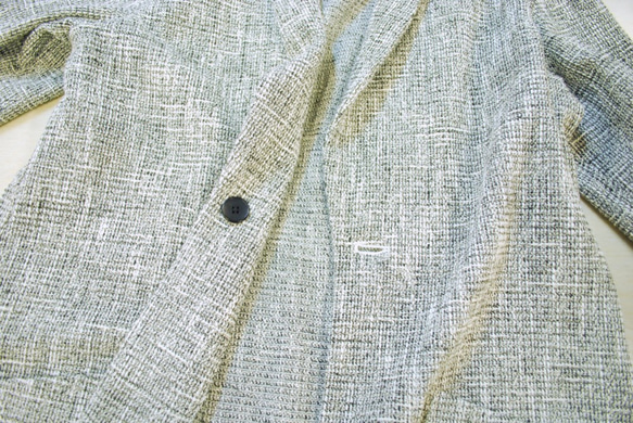 <30％OFF>尾州生地で作った日本製ショールカラーコート ユニセックス Bishu wool nylon coat 6枚目の画像