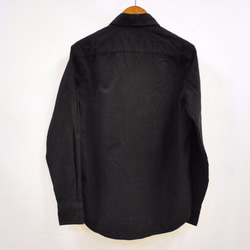 <Lサイズ> “黑”按鈕式法蘭絨襯衫染成黑色的襯衫&lt;名古屋黑冠染成&gt; BDshirts黑 第2張的照片